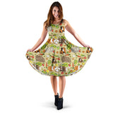 Guinea Pig Pattern Print Design 04 Sleeveless Midi Dress