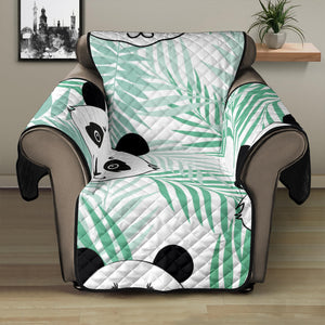 Panda pattern tropical leaves background Recliner Cover Protector