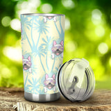 French Bulldog Hawaii Blackground Tumbler