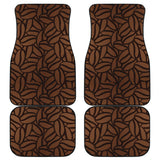 Coffee Bean Pattern Front And Back Car Mats