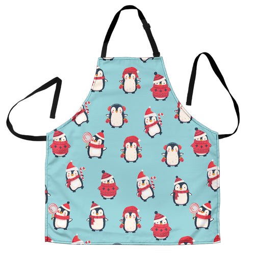 Cute Penguin Christmas  Design Pattern Adjustable Apron