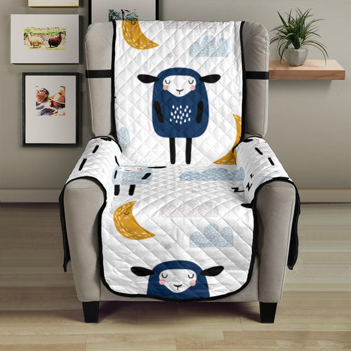 Cute sleeping sheep moon cloud pattern Chair Cover Protector