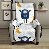 Cute sleeping sheep moon cloud pattern Chair Cover Protector