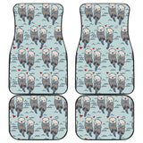 Lovely Sea Otter Pattern Front And Back Car Mats