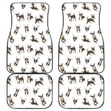 Chihuahua Dog Pattern Front And Back Car Mats
