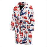 British Pattern Print Design 03 Men's Bathrobe