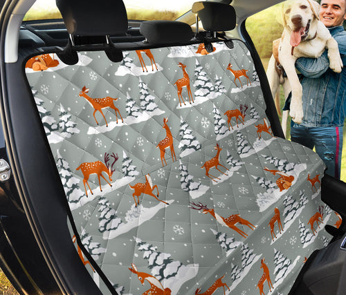 Beautiful Deers Winter Christmas Dog Car Seat Covers