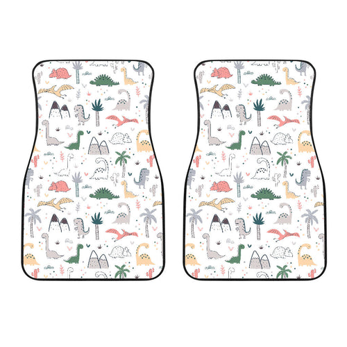 Cute Cartoon Dinosaurs Tree Pattern Front Car Mats