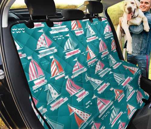 Cute Sailboat Pattern Dog Car Seat Covers