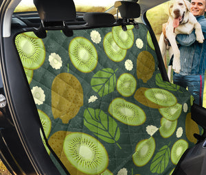 Whole Sliced Kiwi Leave And Flower Dog Car Seat Covers