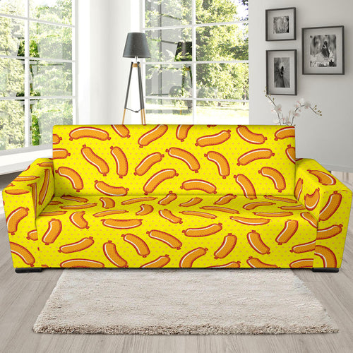 Sausage Pattern Print Design 01  Sofa Slipcover