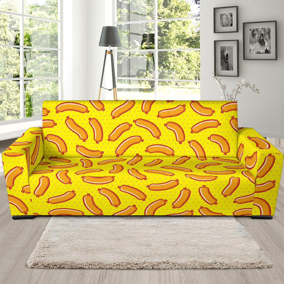 Sausage Pattern Print Design 01  Sofa Slipcover