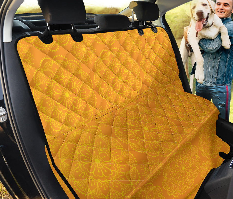 Orange Traditional Indian Element Pattern Dog Car Seat Covers