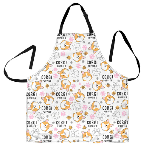 Corgi Dog Pattern Adjustable Apron