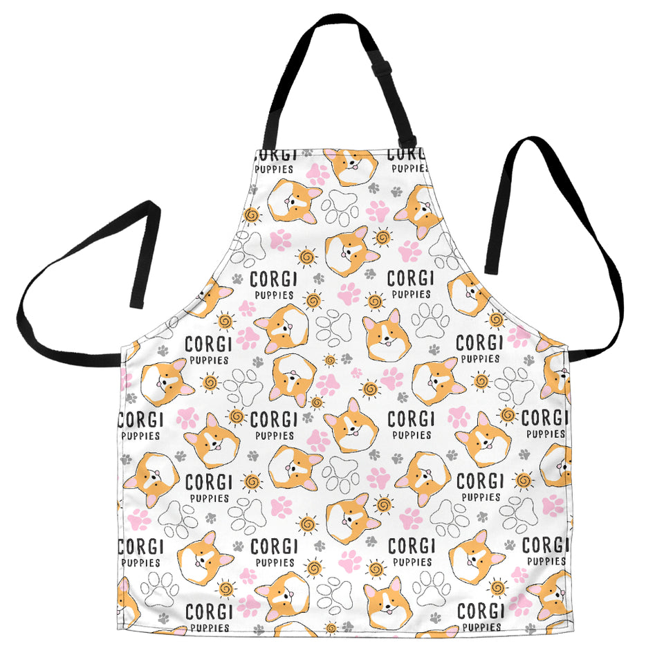 Corgi Dog Pattern Adjustable Apron