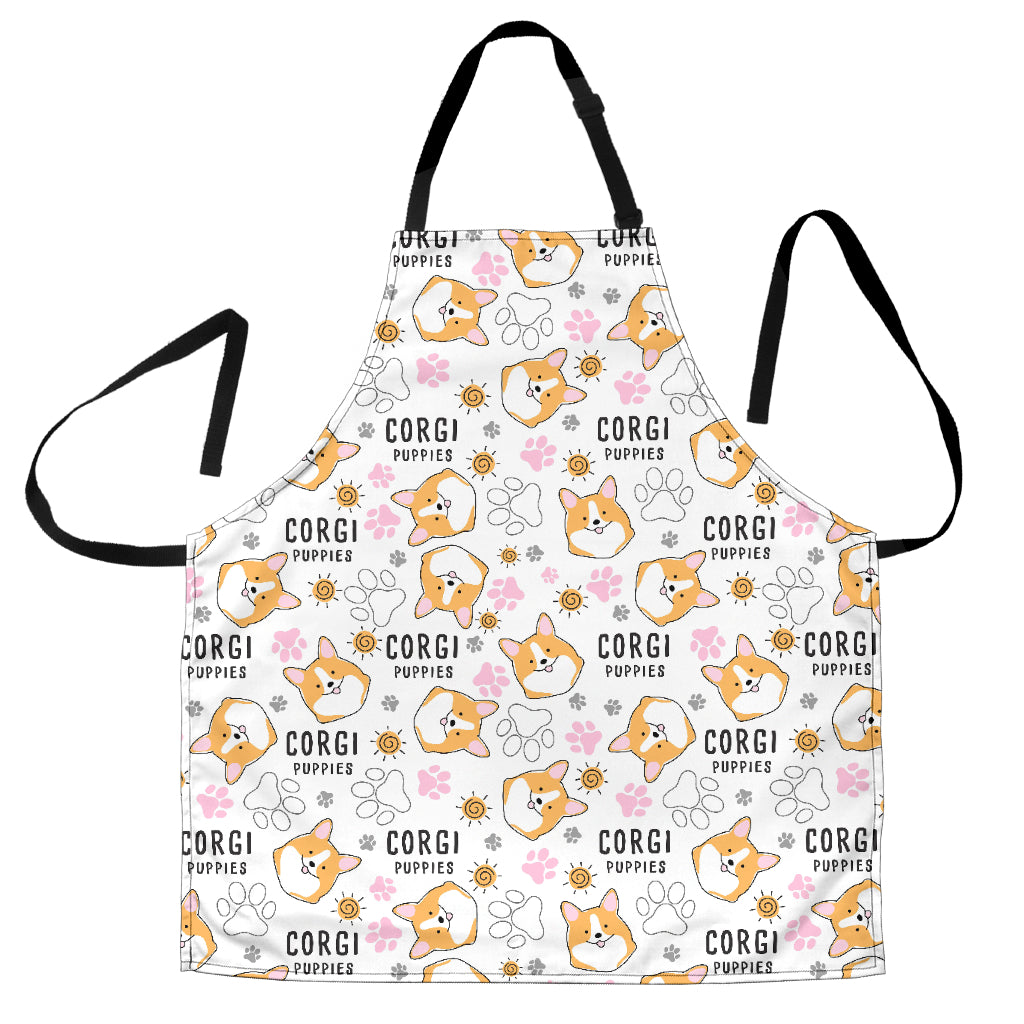 Corgi Dog Pattern Adjustable Apron