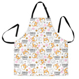 Corgi Dog Pattern Adjustable Apron
