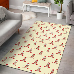 Golden Retriever Pattern Print Design 01 Area Rug