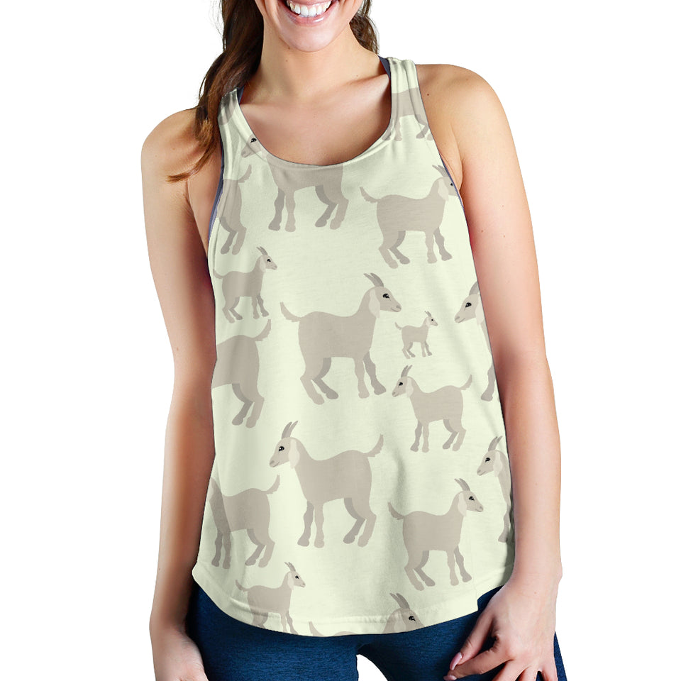 Little young goat pattern Women Racerback Tank Top