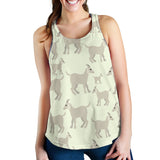 Little young goat pattern Women Racerback Tank Top