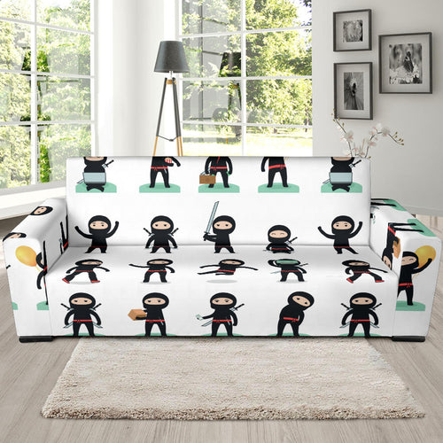 Cute Ninja Katana Sword Pattern Sofa Slipcover