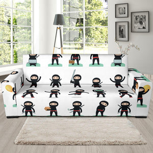Cute Ninja Katana Sword Pattern Sofa Slipcover