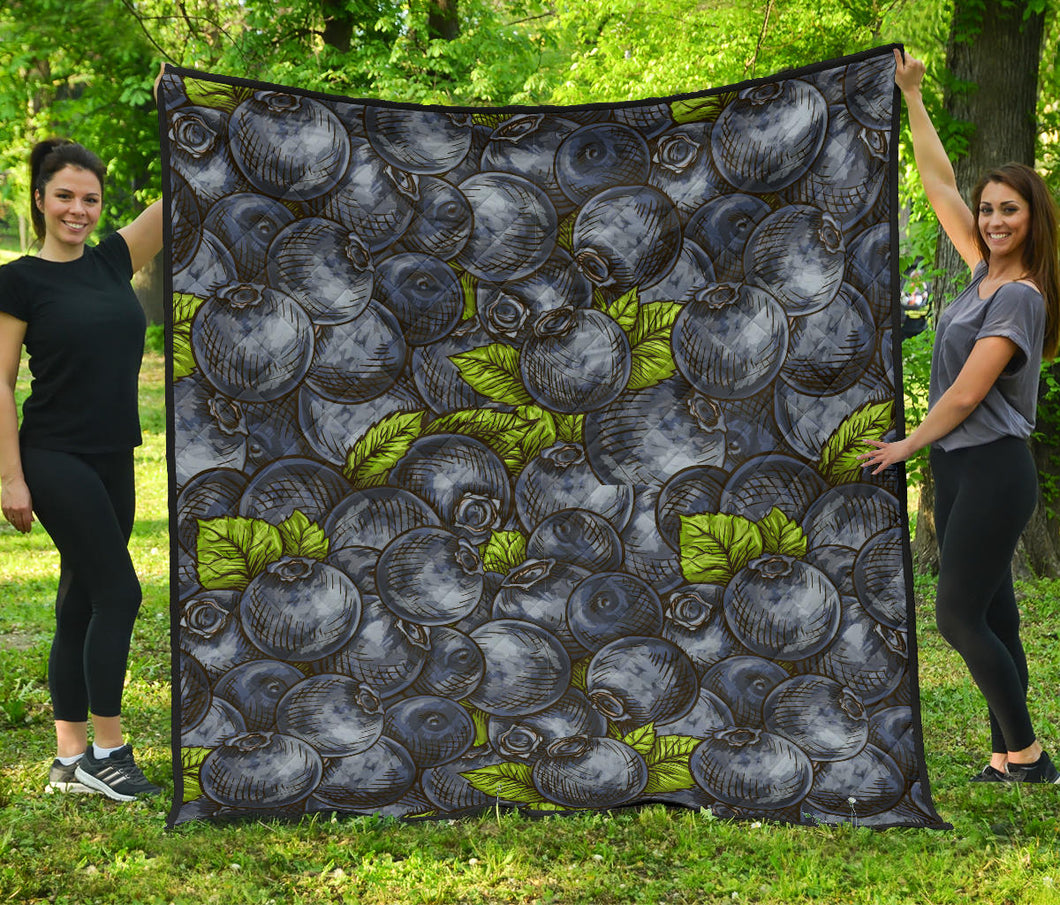 Blueberry Pattern Premium Quilt