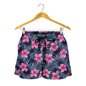 Hibiscus Pattern Print Design 05 Women Shorts