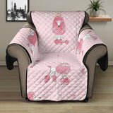 Poodle dog pink color theme Recliner Cover Protector