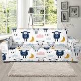 Cute Sleeping Sheep Moon Cloud Pattern Sofa Slipcover