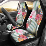 Colorful Orchid Flower Pattern Universal Fit Car Seat Covers