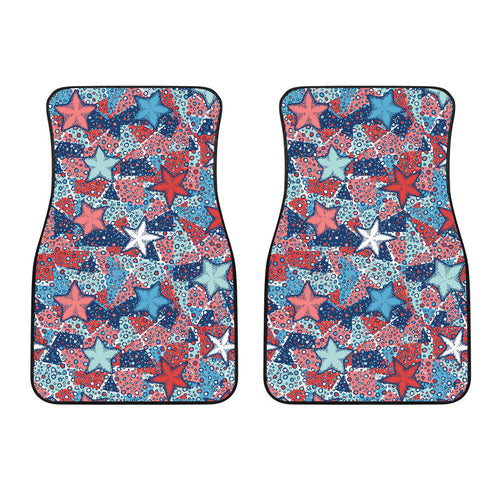 Hand Drawn Colorful Starfish Front Car Mats