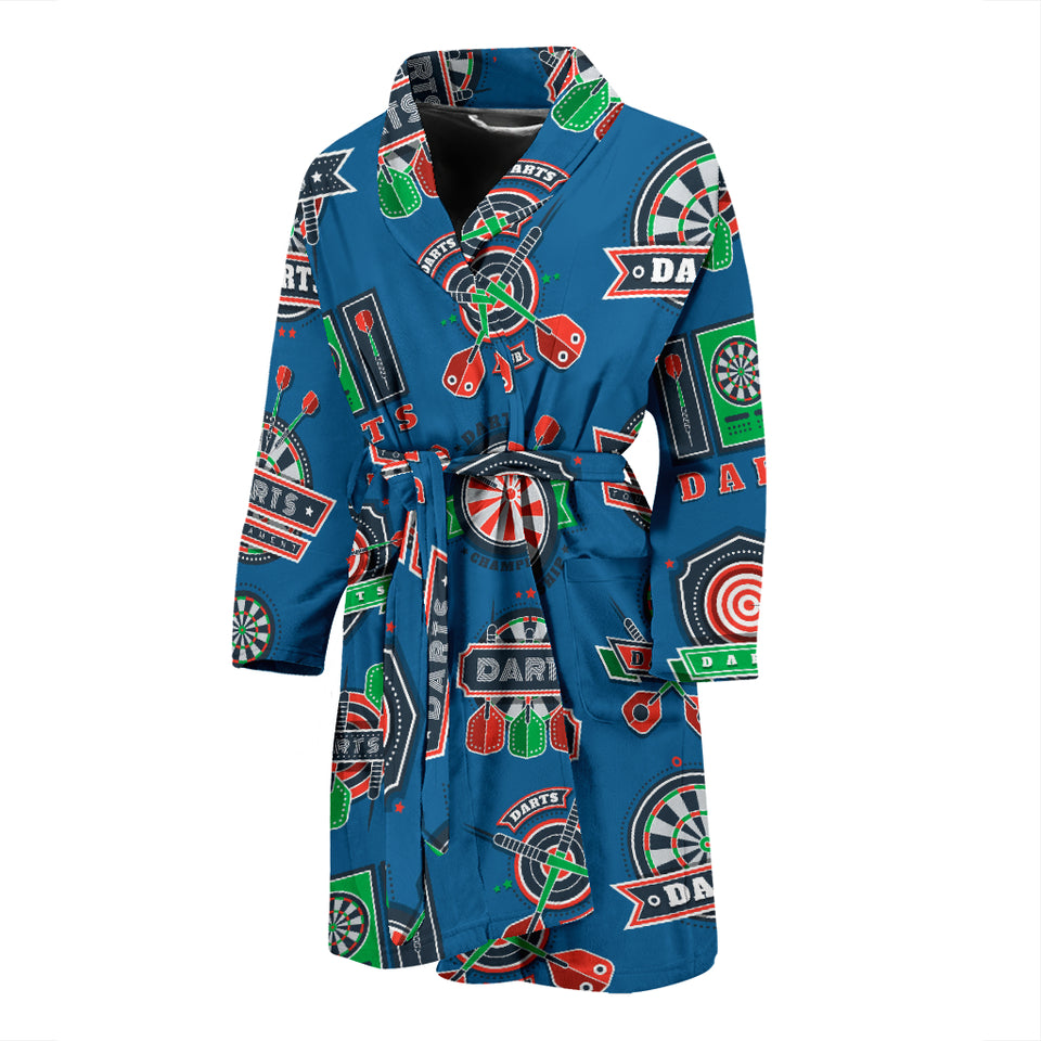 Darts Pattern Print Design 02 Men's Bathrobe