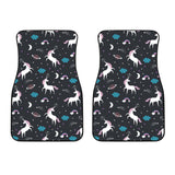 Unicorn Rainbows Moon Clound Star Pattern Front Car Mats