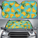 Banana Palm Leaves Pattern Background Car Sun Shade