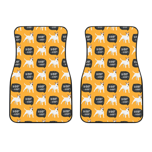 Bull Terrier Pattern Print Design 03 Front Car Mats