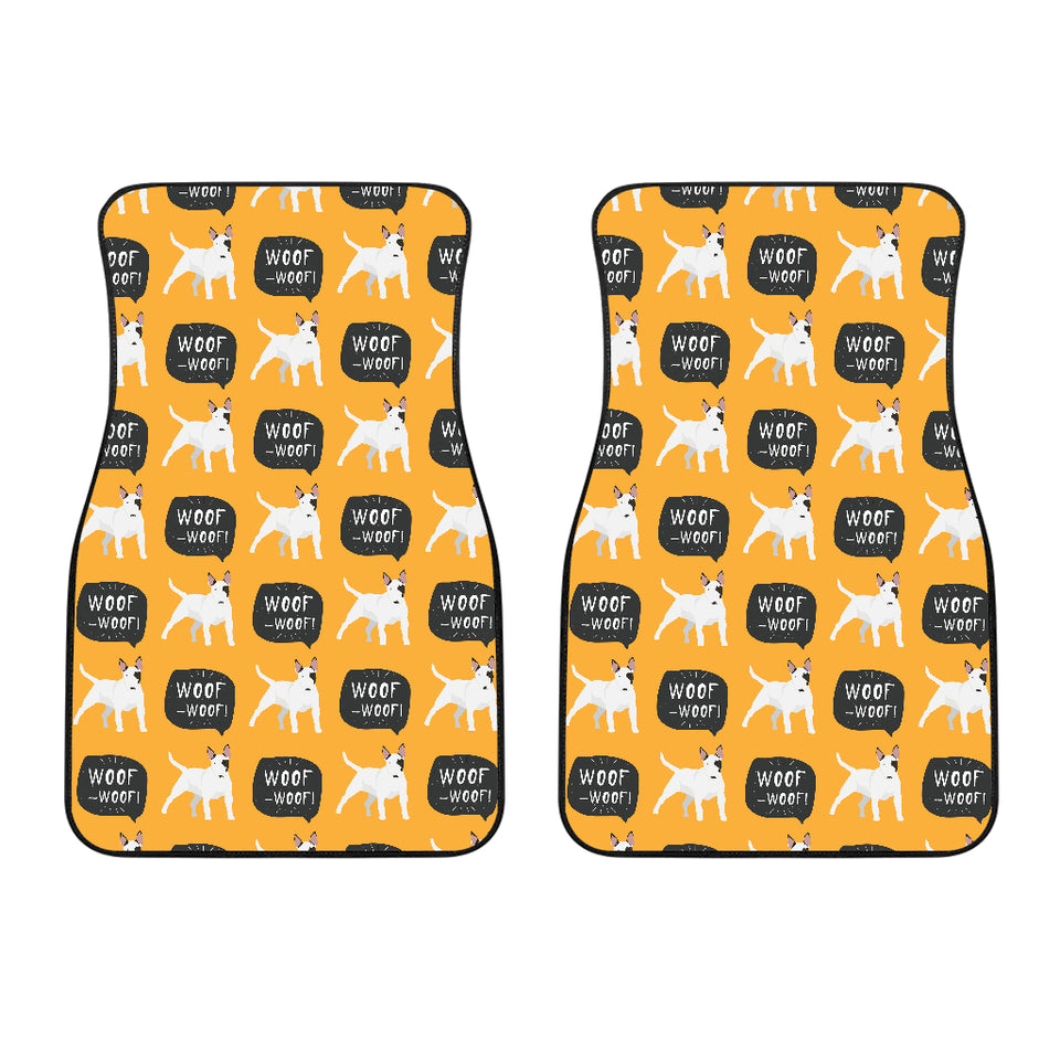 Bull Terrier Pattern Print Design 03 Front Car Mats