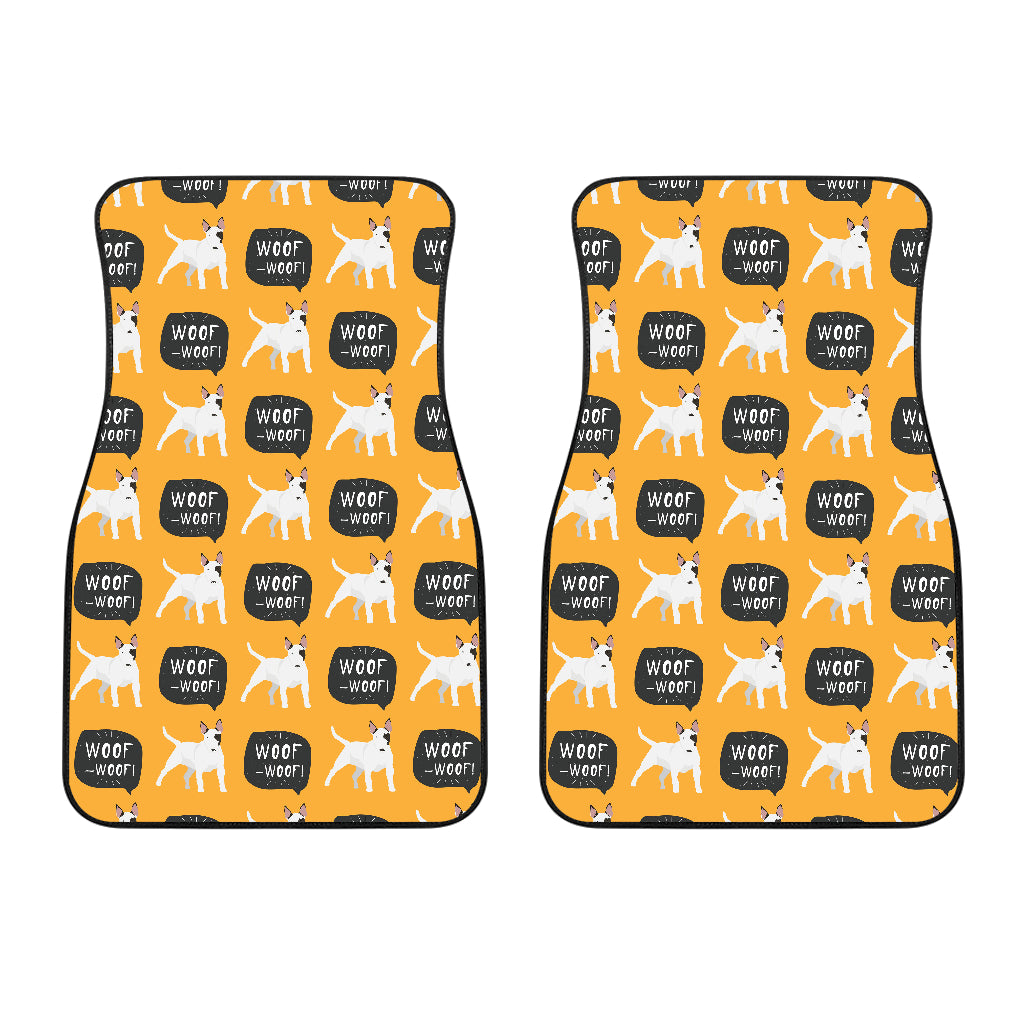 Bull Terrier Pattern Print Design 03 Front Car Mats
