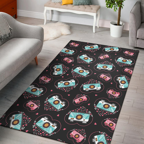 Camera Pattern Print Design 04 Area Rug