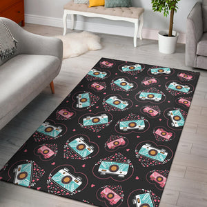 Camera Pattern Print Design 04 Area Rug