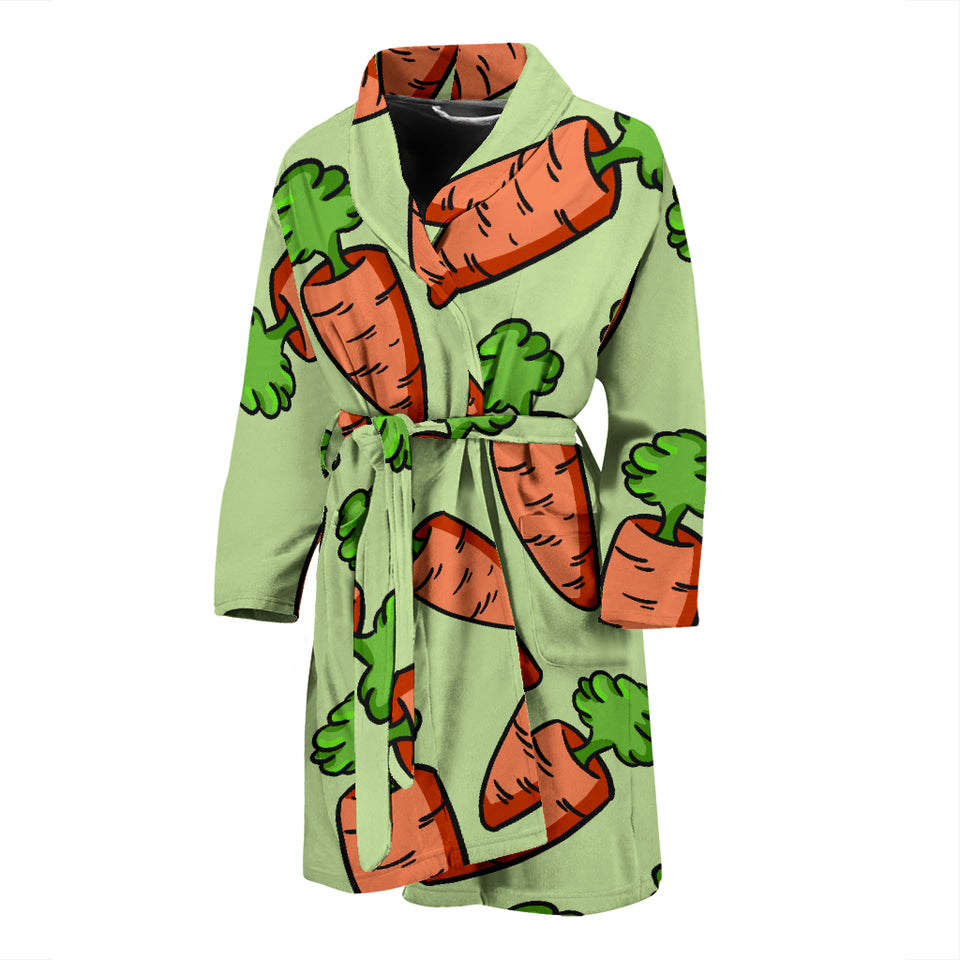 Carrot Pattern Print Design 05 Men's Bathrobe