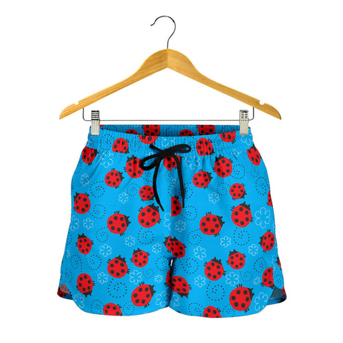 Ladybug Pattern Print Design 02 Women Shorts