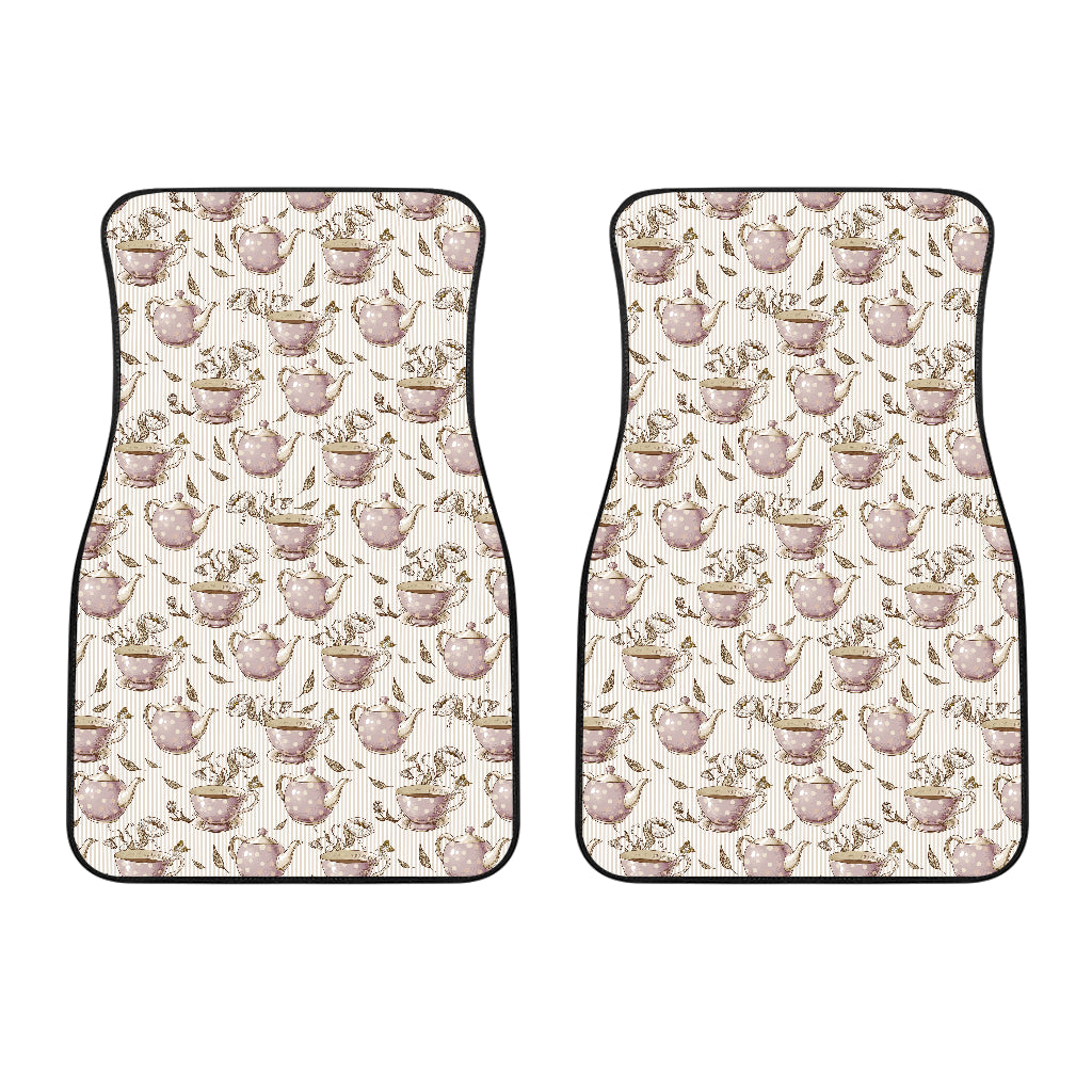 Tea pots Pattern Print Design 03 Front Car Mats