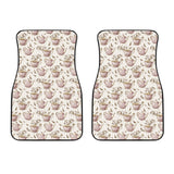 Tea pots Pattern Print Design 03 Front Car Mats