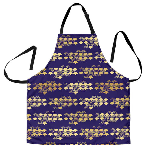 Beautiful Japanese Fan Pattern Adjustable Apron