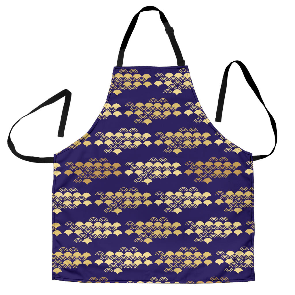 Beautiful Japanese Fan Pattern Adjustable Apron