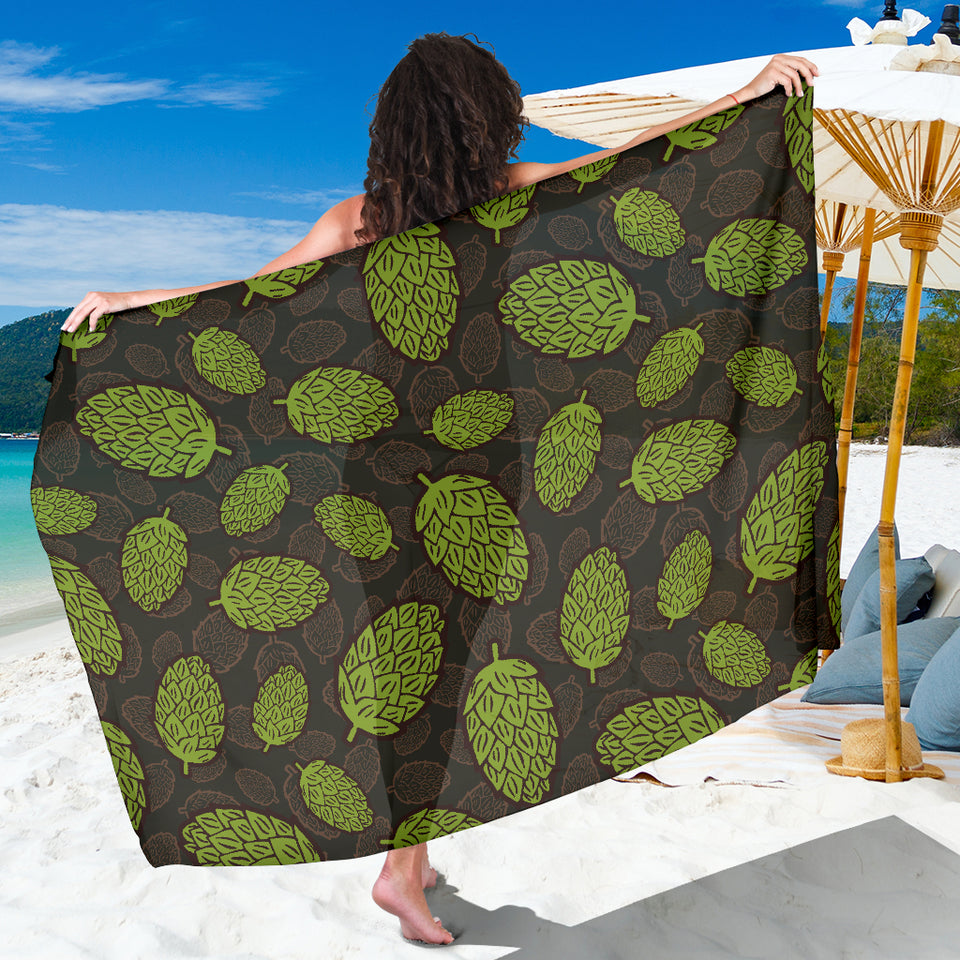 Hop Pattern Black Background Sarong