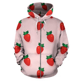 Strawberry Beautiful Pattern Zip Up Hoodie