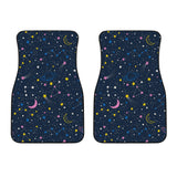 Space Pattern With Planets, Comets, Constellations And Stars Front Car Mats