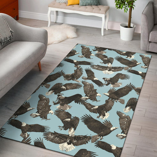 Eagle Pattern Print Design 01 Area Rug